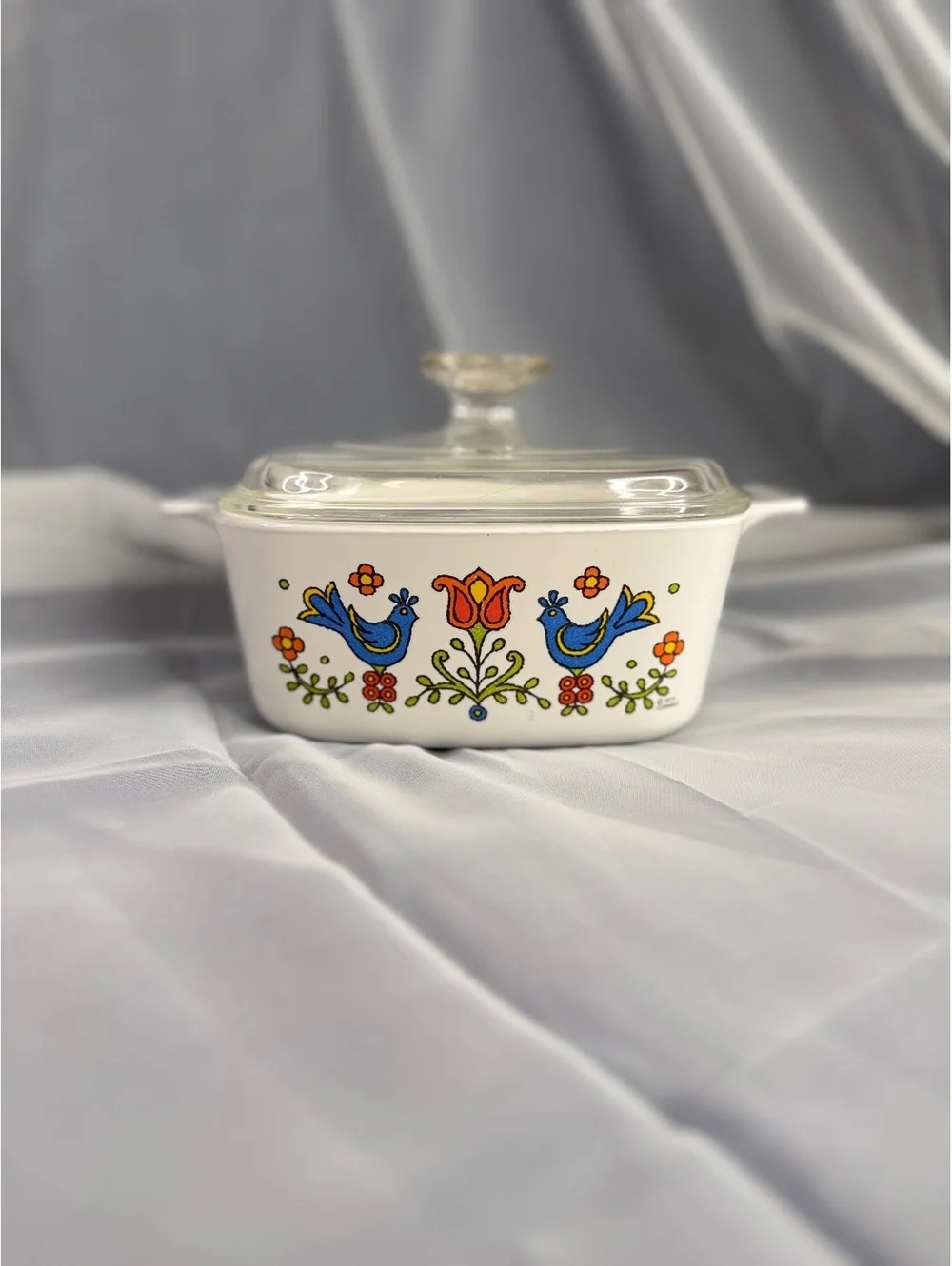 Corning Ware Country Festival Blue Bird 1.5 Qt Casserole w/Lid A-1 1/2-B